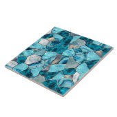 Blauaqua gemstone abstract cells fliese (Seite)