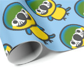 Blauaras Geschenkpapier (Rolleneckpunkt)