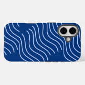 Blauästhetik Minimalistisch Wavy Gemustert Case-Mate iPhone Hülle (Rückseite (Horizontal))