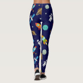 Blauastronautenmuster-Leggings Leggings (Rückseite)