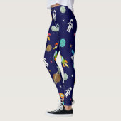 Blauastronautenmuster-Leggings Leggings (Links)