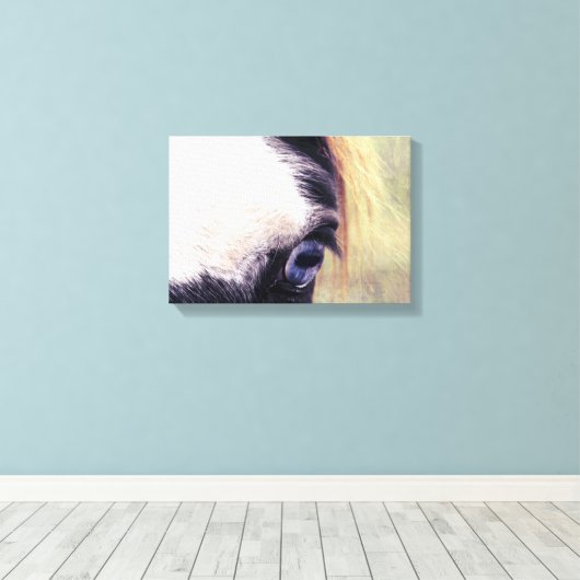 Blauauge Leinwanddruck (Insitu (Holzboden))