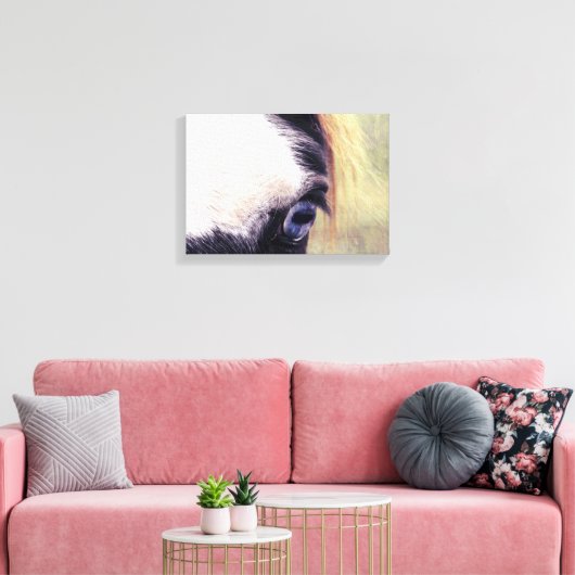 Blauauge Leinwanddruck (Insitu (Wohnzimmer))