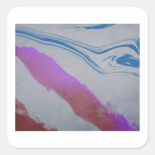 Blauauge Quadratischer Aufkleber