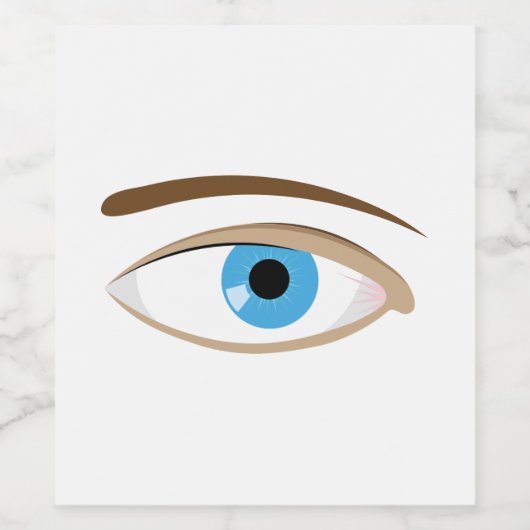 Blauauge Weinetikett (Einzelnes Label)