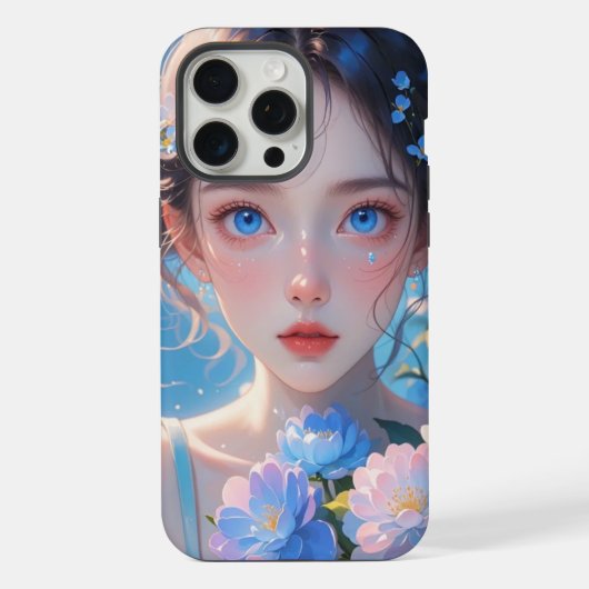 Blauaugen-Anime iPhone Hülle (Rückseite)