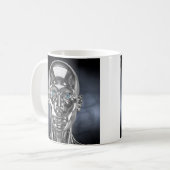 Blauäugiger Metallandroid Kaffeetasse (Vorderseite Links)