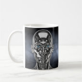 Blauäugiger Metallandroid Kaffeetasse (Links)