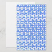 Blauäulenmuster Briefpapier (Vorne/Hinten)