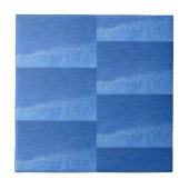 Blauazure geometrische Designfliesen Fliese (Vorderseite)