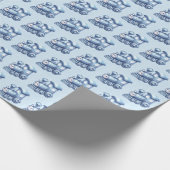 Blaubahnpapier Geschenkpapier (Ecke)