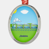 Blaubahnvorlage Silbernes Ornament (Links)