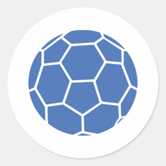 Blauball-Handball Runder Aufkleber