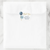 Blauballons Babyduschenaufkleber Runder Aufkleber (Tasche)