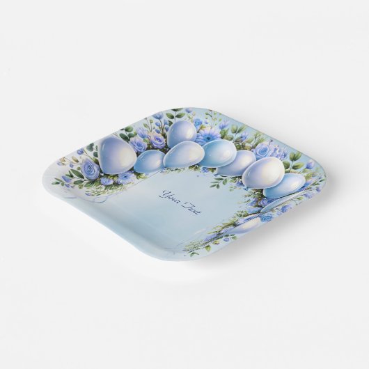 Blauballons Papierplatte Pappteller (Gewinkelt)