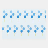 Blauballonverpackungspapier Geschenkpapier Set (Vorderseite 3)