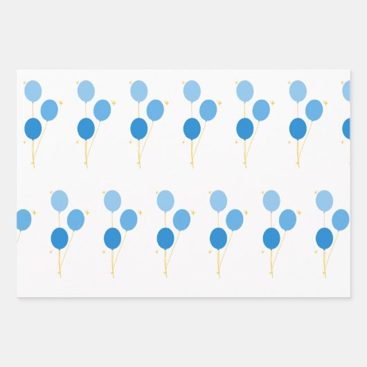 Blauballonverpackungspapier Geschenkpapier Set (Vorderseite 2)