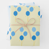 Blauballonverpackungspapier Geschenkpapier Set (Beispiel)