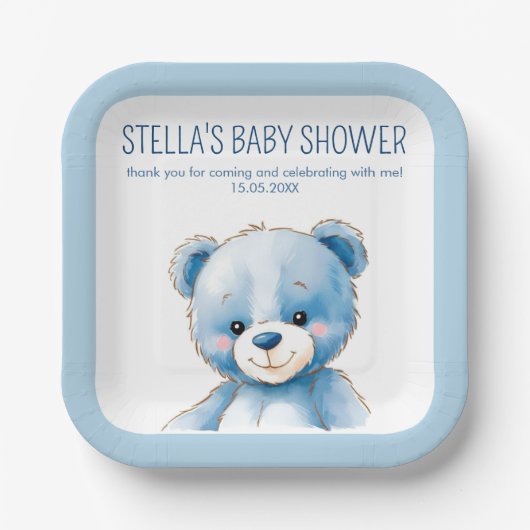 Blaubär Pappteller (Vorderseite)