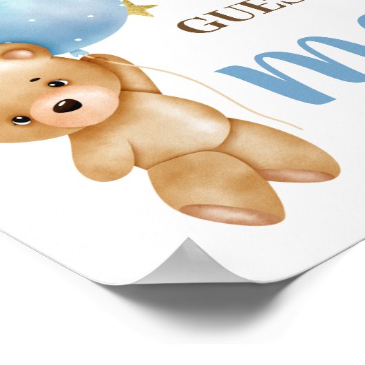 Blaubärchen: Anzahl Zeichen Poster (Ecke)