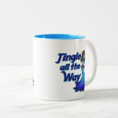 Blaubauchtänzerin Zweifarbige Tasse (VorderseiteRechts)