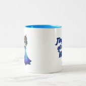 Blaubauchtänzerin Zweifarbige Tasse (Mittel)