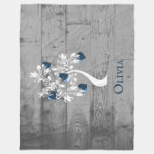 Blaubaum des Herzens Personalisiert Fleece Blanket (Vorderseite)