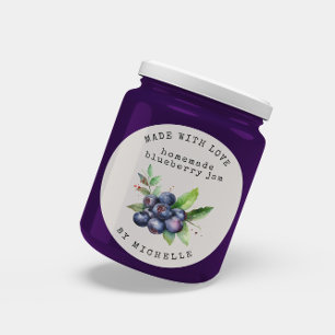 Blaubeer-Aquarell-Konfitüre-Etikett Einmach-Sticke Runder Aufkleber