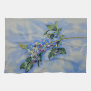 Blaubeer-Aquarellmalerei Handtuch