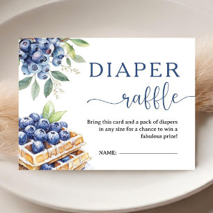 Blaubeer-Baby-Brunch-Baby-Shower-Windel-Raffle Begleitkarte