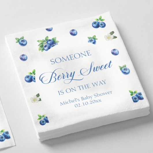 Blaubeer-Baby-Party Serviette