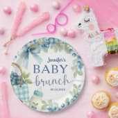 Blaubeer-Baby-Shower-Brunch-Bögen und Flaschen Jun Pappteller (Party)
