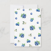 Blaubeer Baby Shower Dankeskarte (Rückseite)