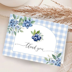 Blaubeer-Baby-Shower gefaltete Dankeskarten Dankeskarte