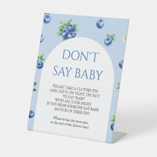 Blaubeer-Baby-Shower-Kutschengummi-Spiel Sockelschild