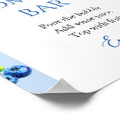 Blaubeer-Baby-Shower-Momosa-Bar Poster (Ecke)