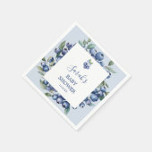 Blaubeer-Baby-Shower-Servietten Serviette (Ecke)