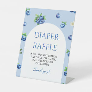 Blaubeer-Baby-Shower-Windel-Raffel Sockelschild