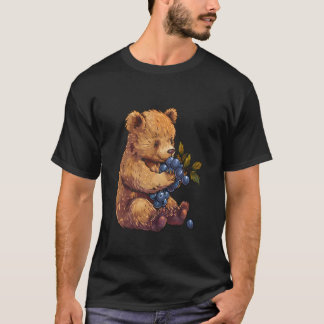 Blaubeer Bär Wildlife Beeren Frucht Kunst Süß B T-Shirt
