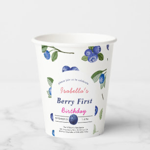 Blaubeer-Beeren-süße Babyparty Pappbecher