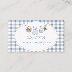 Blaubeer-Beeren-Süße-Wäscheleine-Baby-Shower Begleitkarte