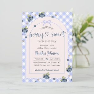 Blaubeer-Beeren-Süßer-Junge-Baby-Shower  Einladung