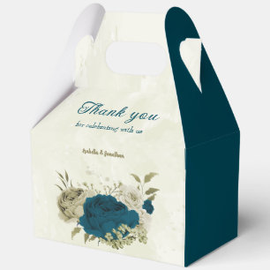 blaubeer beige Blumen Hochzeit  Geschenkschachtel