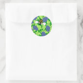 Blaubeer-Biene-Rund-Aufkleber Runder Aufkleber (Tasche)