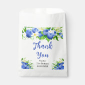 Blaubeer-Blumen-Geburtstags-Dankeschön Geschenktütchen (Vorderseite)