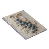 Blaubeer-Botanik-Relief-Wandkunst Notizblock (Rechte Seite)