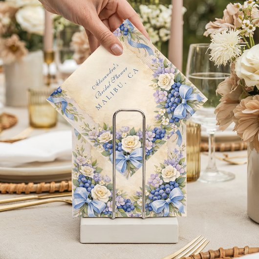 Blaubeer-Brautjunggesellinnenabschied Serviette