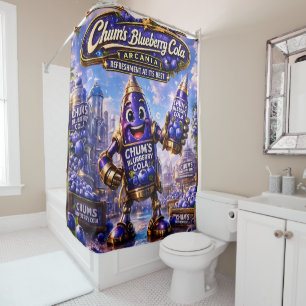 Blaubeer-Cola-Badezimmer/Chums, Blaubeer-Zubehör Duschvorhang