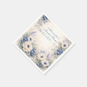 Blaubeer Cottage Garten Brautparty Serviette (Ecke)