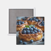 Blaubeer-Dänischer Plunder Magnet (Vorderseite/Rückseite)
